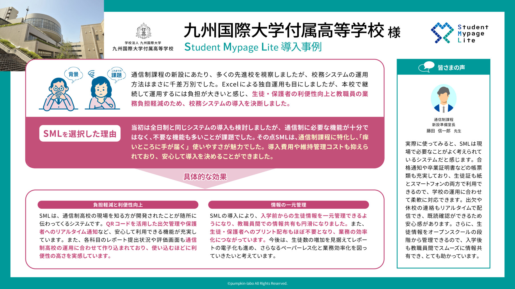 九州国際大学付属高等学校 Student Mypage Lite 導入事例